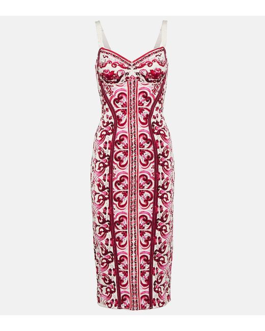 Dolce & Gabbana Printed marquisette midi dress