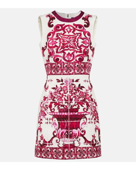 Dolce & Gabbana Printed brocade minidress