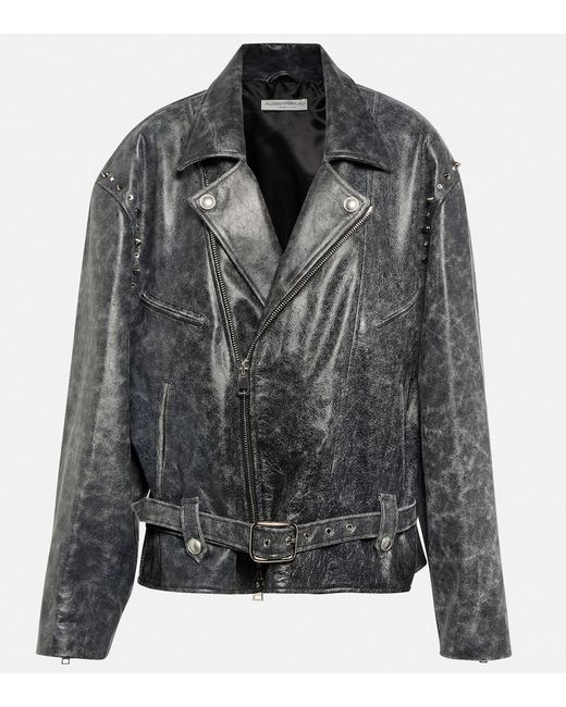 Alessandra Rich Distressed leather jacket
