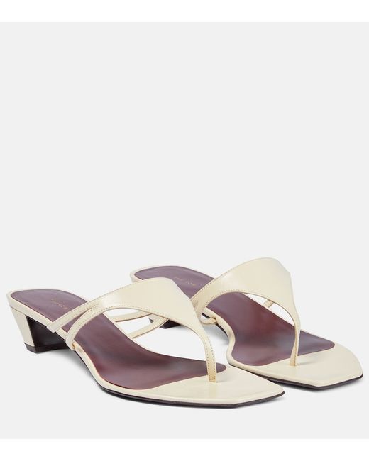 The Row Leather thong sandals