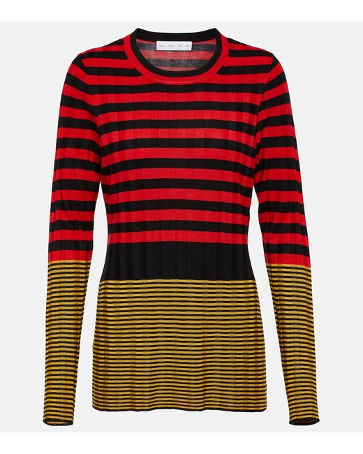 Proenza Schouler Slinky stripe long sleeve sweater