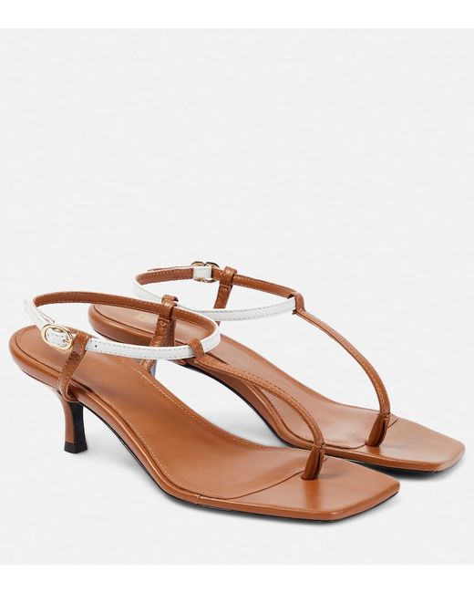 Totême The Bicolor leather thong sandals