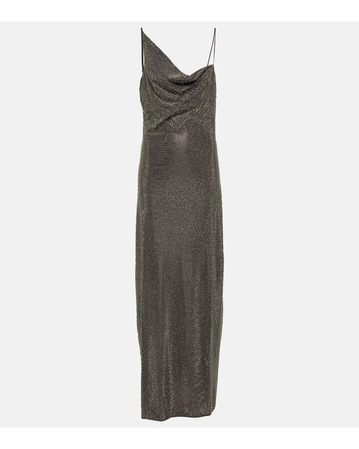Stella McCartney Asymmetric embellished maxi dress