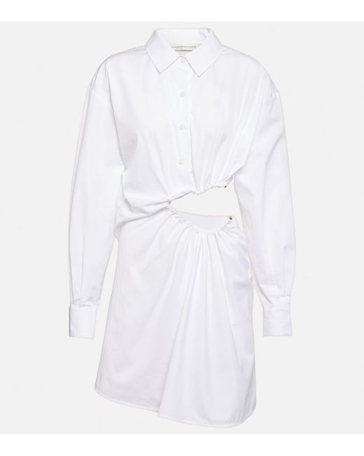 Christopher Esber Ruched cotton shirt dress