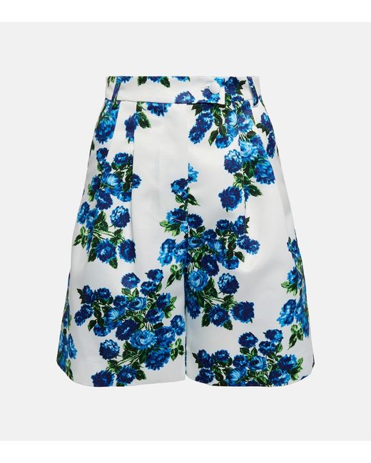 Emilia Wickstead Elliotta floral high-rise shorts