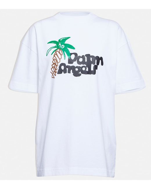 Palm Angels Logo printed cotton T-shirt