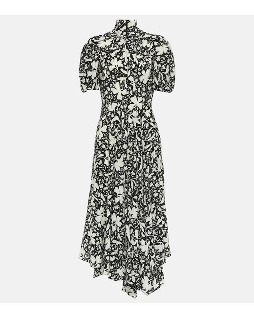 Stella McCartney Floral silk midi dress
