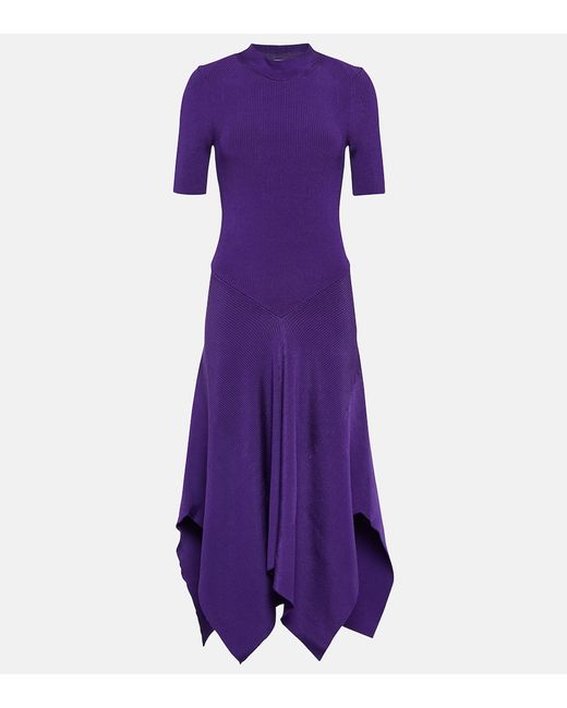 Stella McCartney Asymmetric jersey midi dress