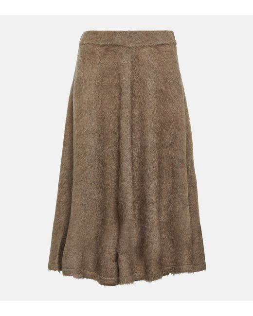 Brunello Cucinelli Cashmere and silk blend midi skirt