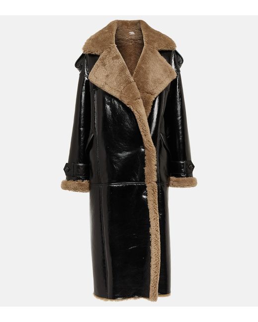 The Mannei Jordan shearling-trimmed leather coat