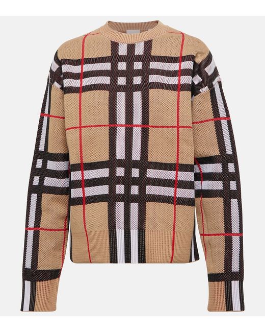 Burberry Checked cotton blend sweater