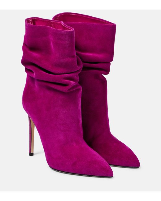 Paris Texas Slouchy suede ankle boots
