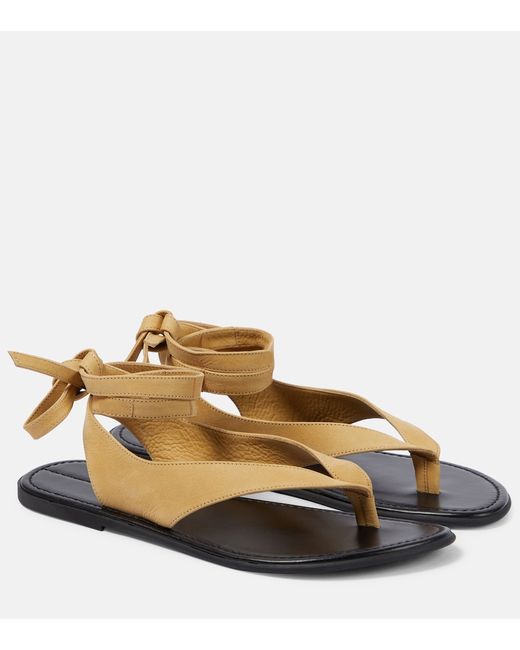The Row Leather thong sandals