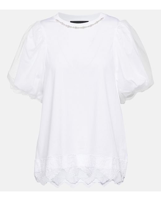 Simone Rocha Embellished cotton T-shirt
