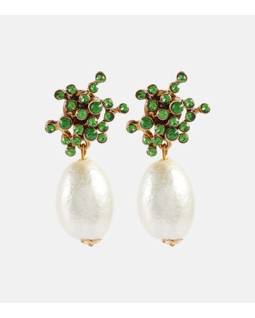 Oscar de la Renta Turbillion embellished earrings
