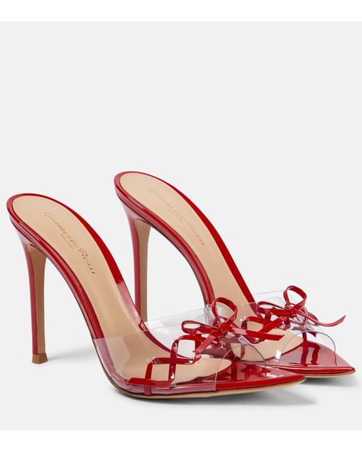 Gianvito Rossi Patent leather and PVC mules