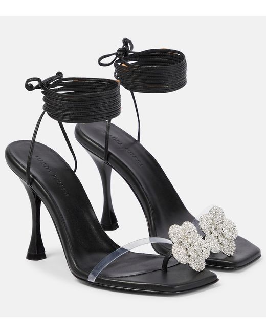 Magda Butrym Embellished leather and PVC sandals