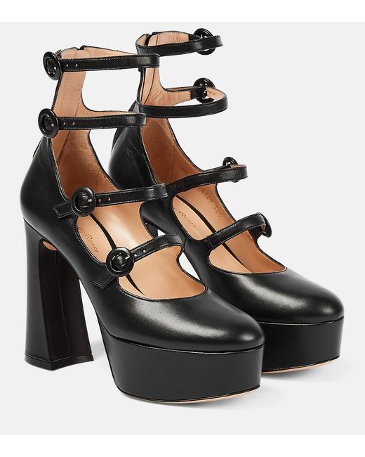 Gianvito Rossi Mary Jane leather platform pumps