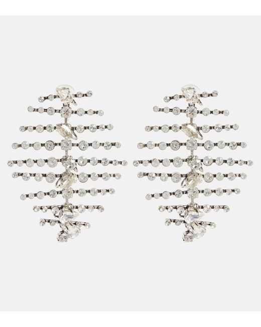Saint Laurent Crystal-embellished drop earrings