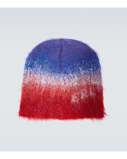 Erl Striped mohair and wool-blend beanie