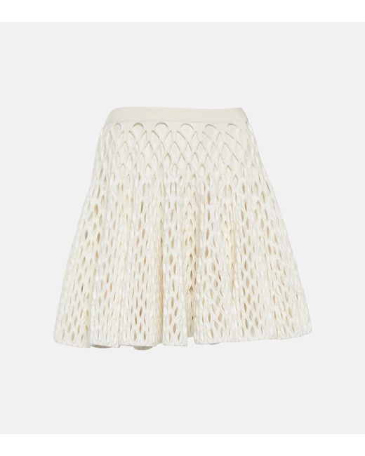 Alaïa High-rise knit miniskirt