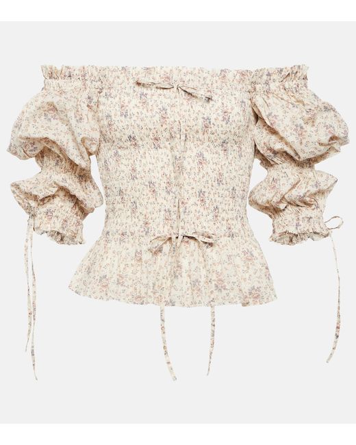 Polo Ralph Lauren Floral off-shoulder cotton top