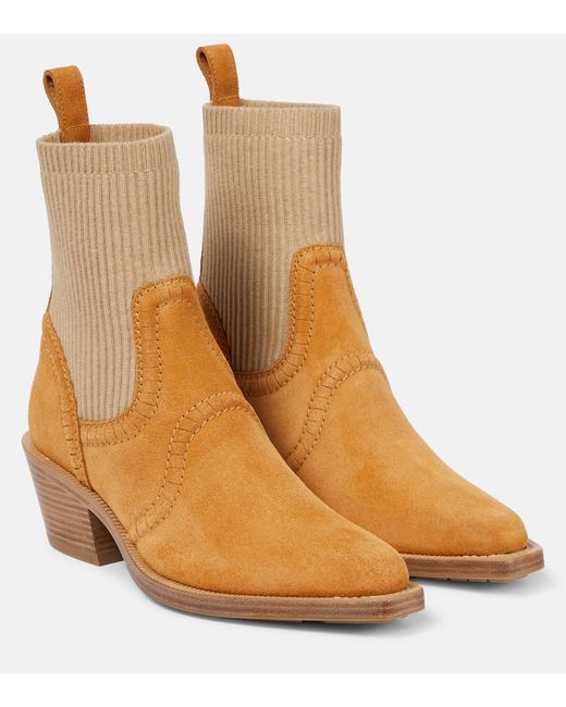 Chloé Nellie suede ankle boots