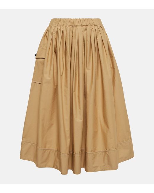 Co A-line cotton midi skirt