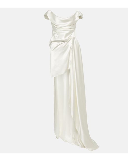 Vivienne Westwood Bridal Comet off-shoulder silk gown