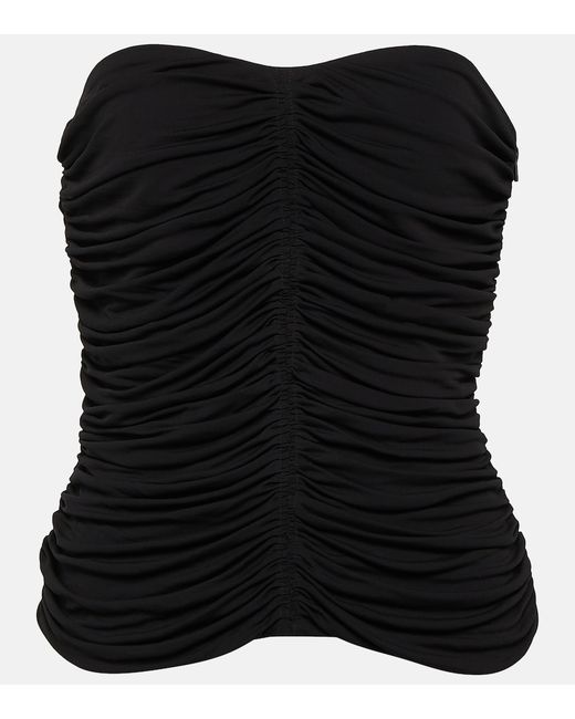 Saint Laurent Ruched jersey tube top