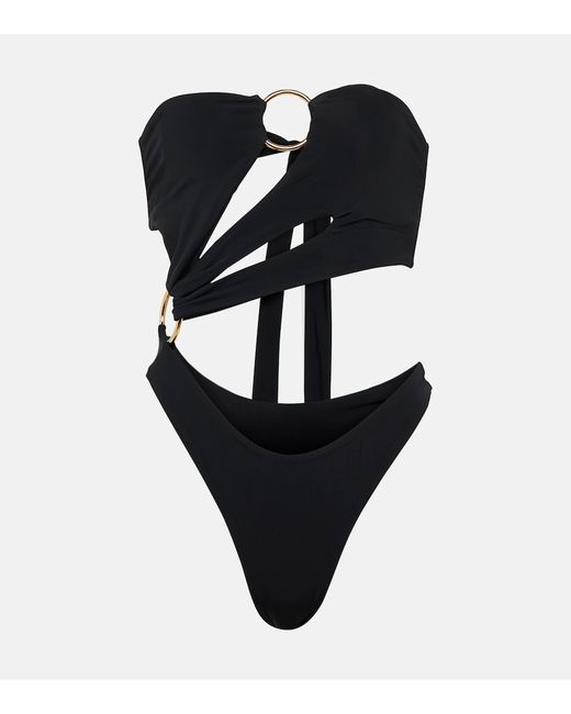 Louisa Ballou Sex Wax strapless cutout swimsuit