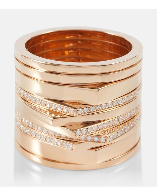 Repossi Antifer 18kt rose gold ring with diamonds