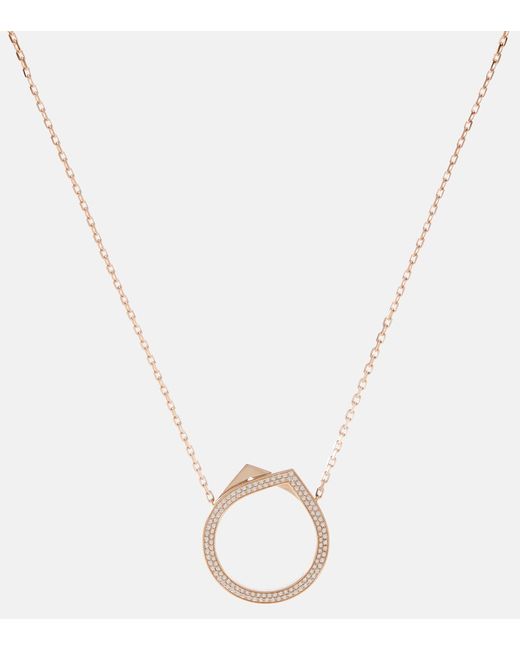 Repossi Antifer 18kt rose gold necklace with diamonds