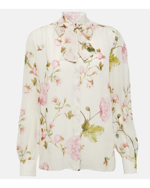 Giambattista Valli Floral silk blouse