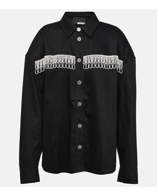 Rotate Birger Christensen Embellished oversized denim jacket