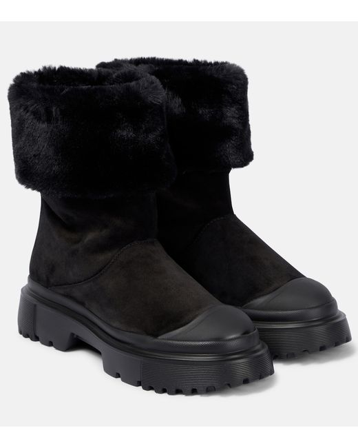 Hogan H619 suede ankle boots