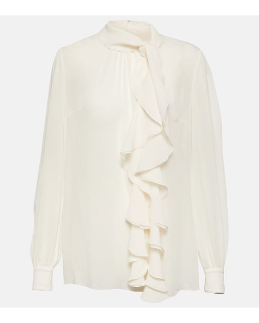 Dolce & Gabbana Ruffled silk blouse