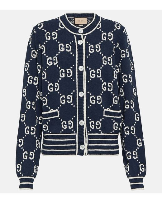 Gucci GG jacquard cotton-blend cardigan