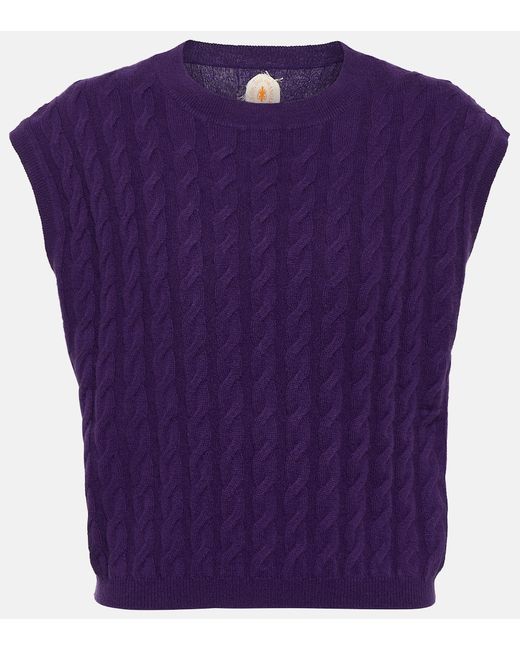 Jardin des Orangers Cable-knit cashmere vest
