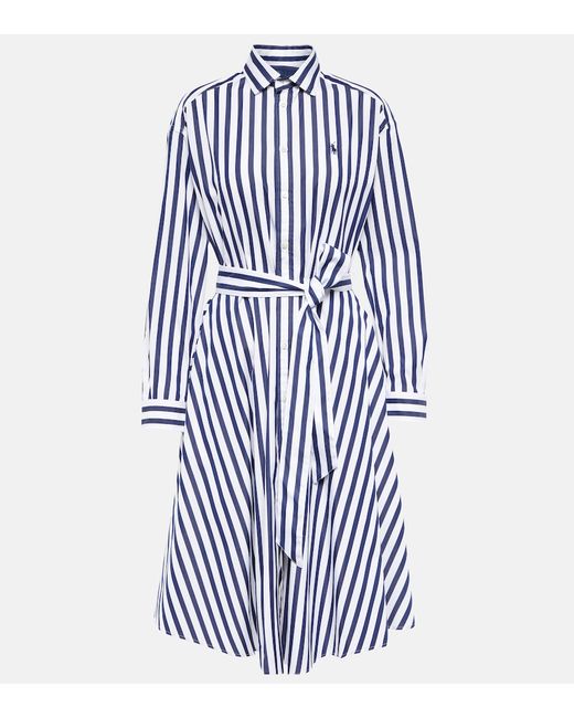 Polo Ralph Lauren Striped cotton midi shirt dress
