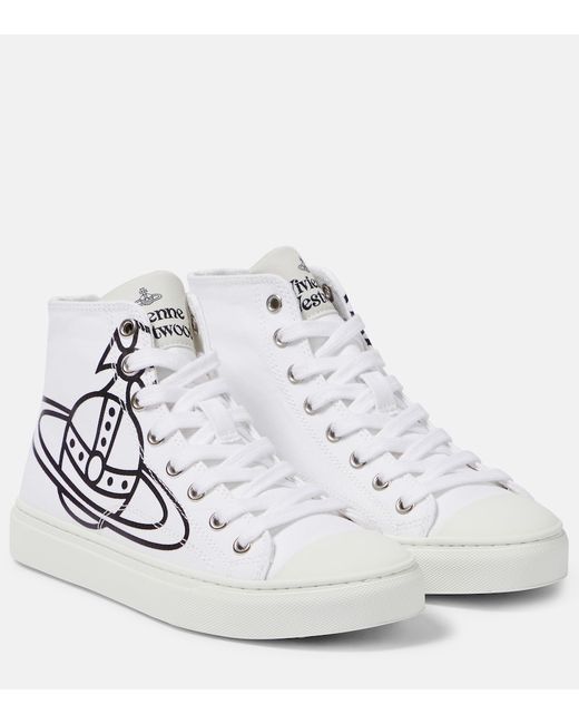 Vivienne Westwood Orb cotton canvas high-top sneakers