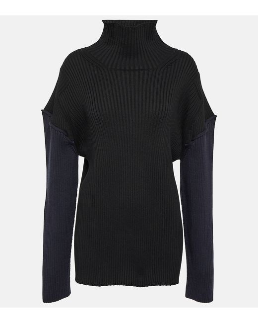 The Row Dua cotton and cashmere turtleneck sweater