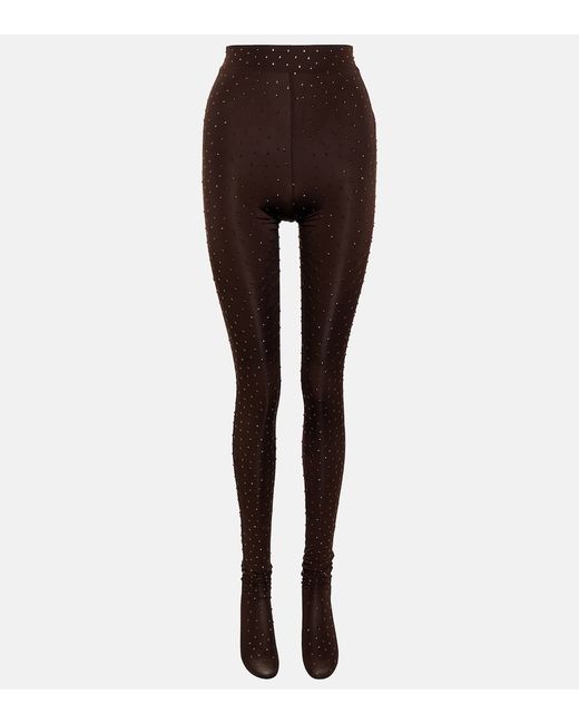 Alex Perry Rane embellished jersey tights