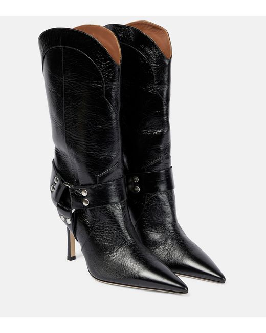 Paris Texas June leather mid-calf boots