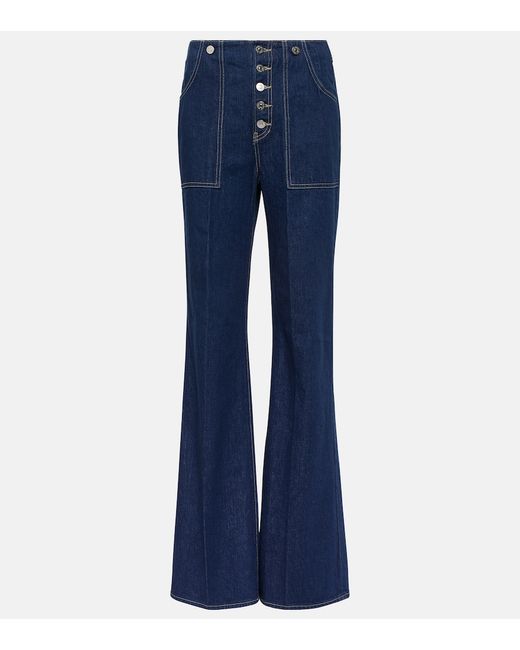 Veronica Beard Crosbie high-rise wide-leg jeans