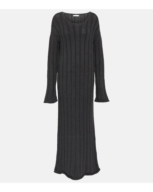The Row Ribbed-knit wool maxi dress