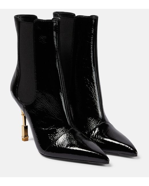Balmain Patent leather ankle boots