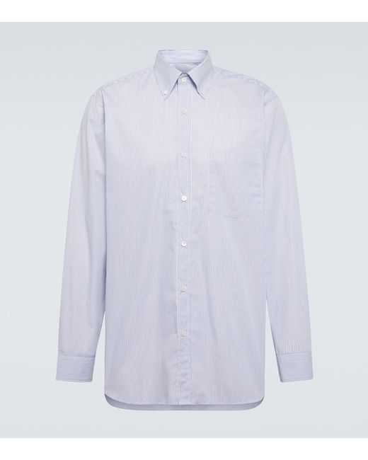 Dries Van Noten Striped cotton poplin Oxford shirt