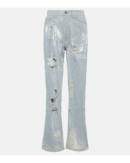 Palm Angels Embellished straight jeans