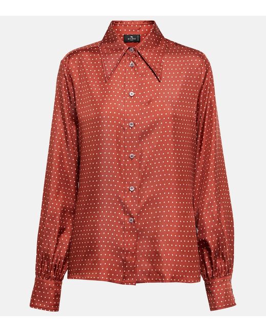 Etro Polka-dot silk shirt